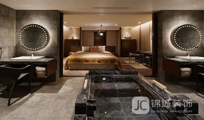 日式与现代风格的温泉酒店装修设计案例